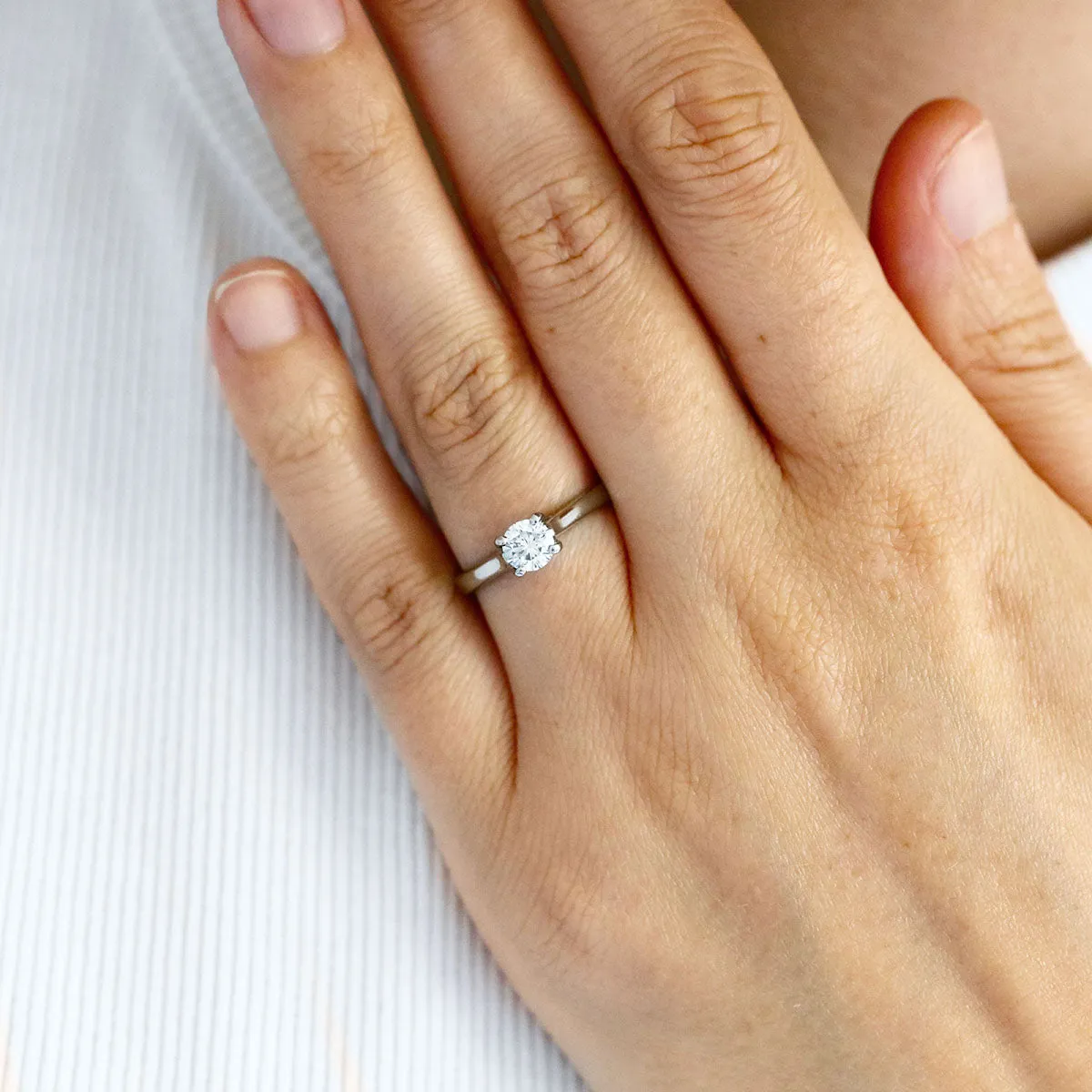 0.40ct Brilliant Solitaire Engagement Ring | Pre-Loved | Platinum