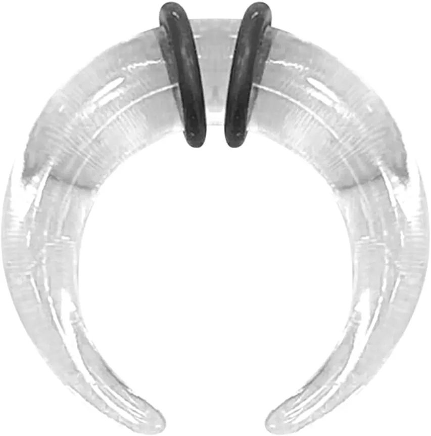 1-2PCS Acrylic Pincher Tapers Septum Rings 00G 0G 1G 2G 4G 6G 8G 10G 12G 14G Buffalo Horseshoe Stretcher Expander Gauges Ear Nose Piercing Taper Kit