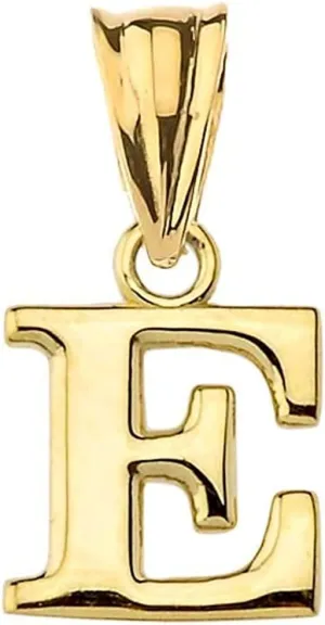 10K Yellow Gold Fine Mini Dangling Initial A-Z Charm 1/2" Pendant - Choice of Initial Letter