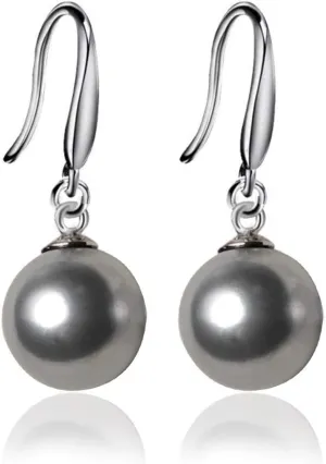 10mm Ocean Pearl Dangle Earrings Natural Shell Beads Drop Earrings Fashion Jewelry for Women