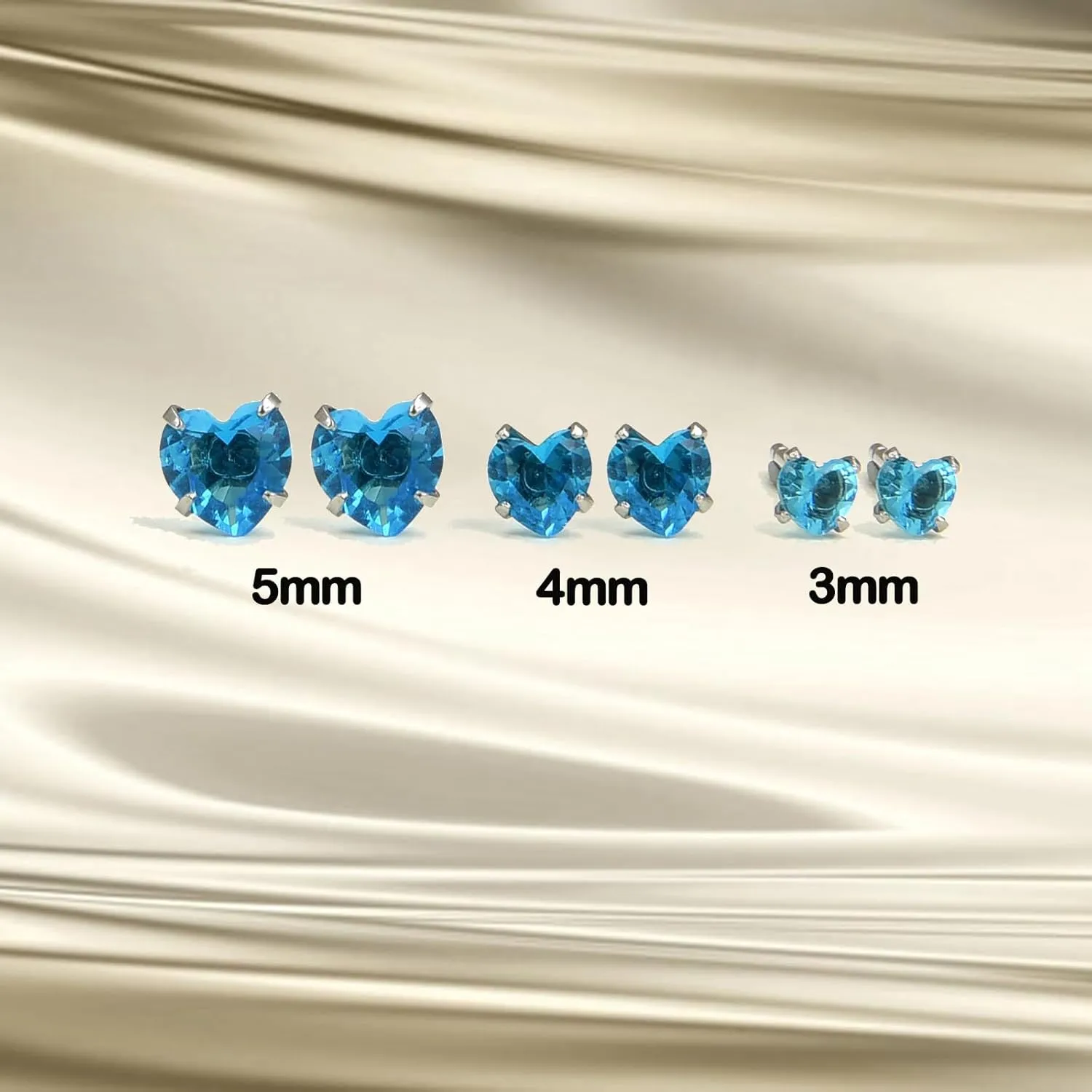 12 Pairs Surgical Stainless Steel Birthstone Cubic Zirconia Stud Earrings, Gold Plated Round Star Heart Square Princess Cut CZ Stud Earrings Set