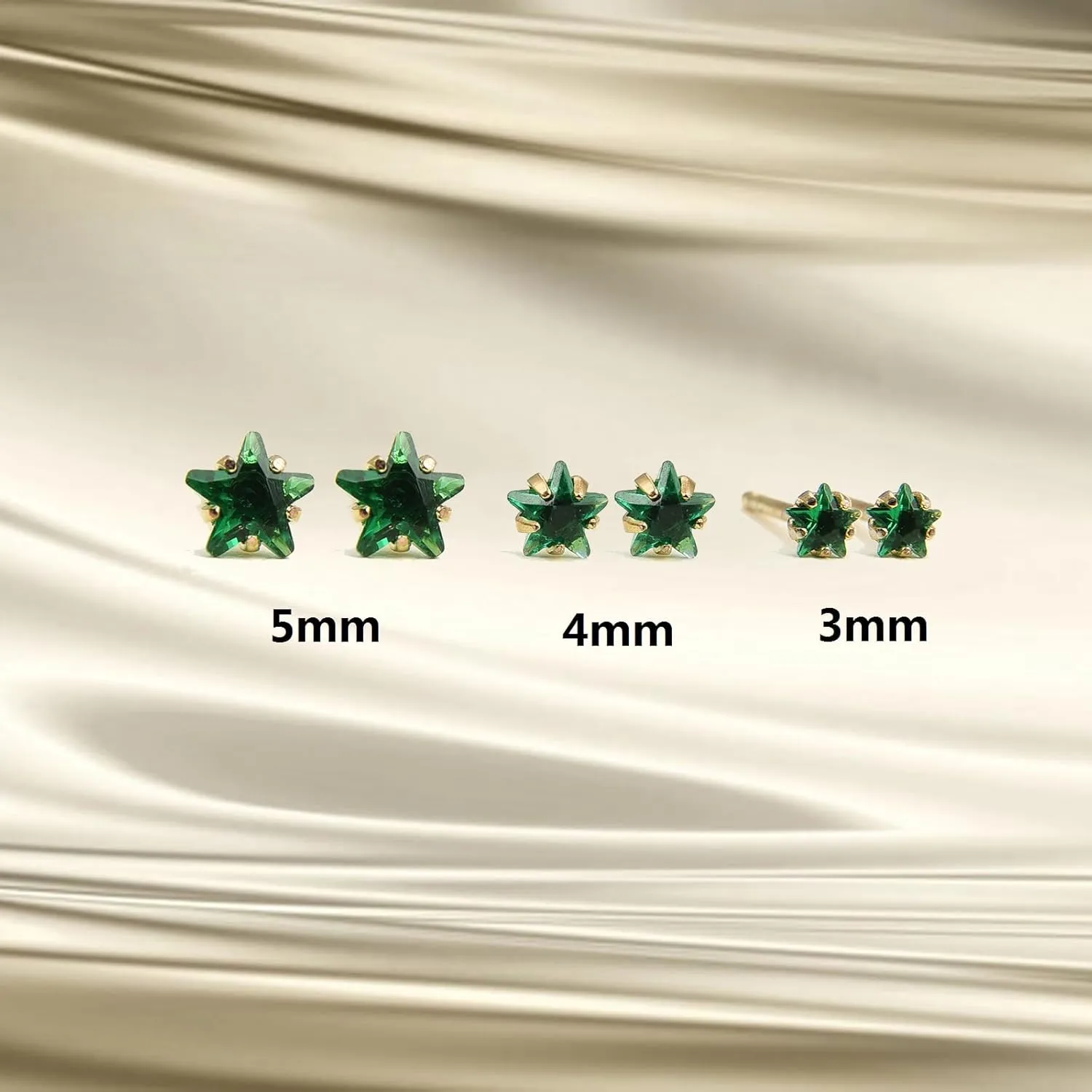 12 Pairs Surgical Stainless Steel Birthstone Cubic Zirconia Stud Earrings, Gold Plated Round Star Heart Square Princess Cut CZ Stud Earrings Set
