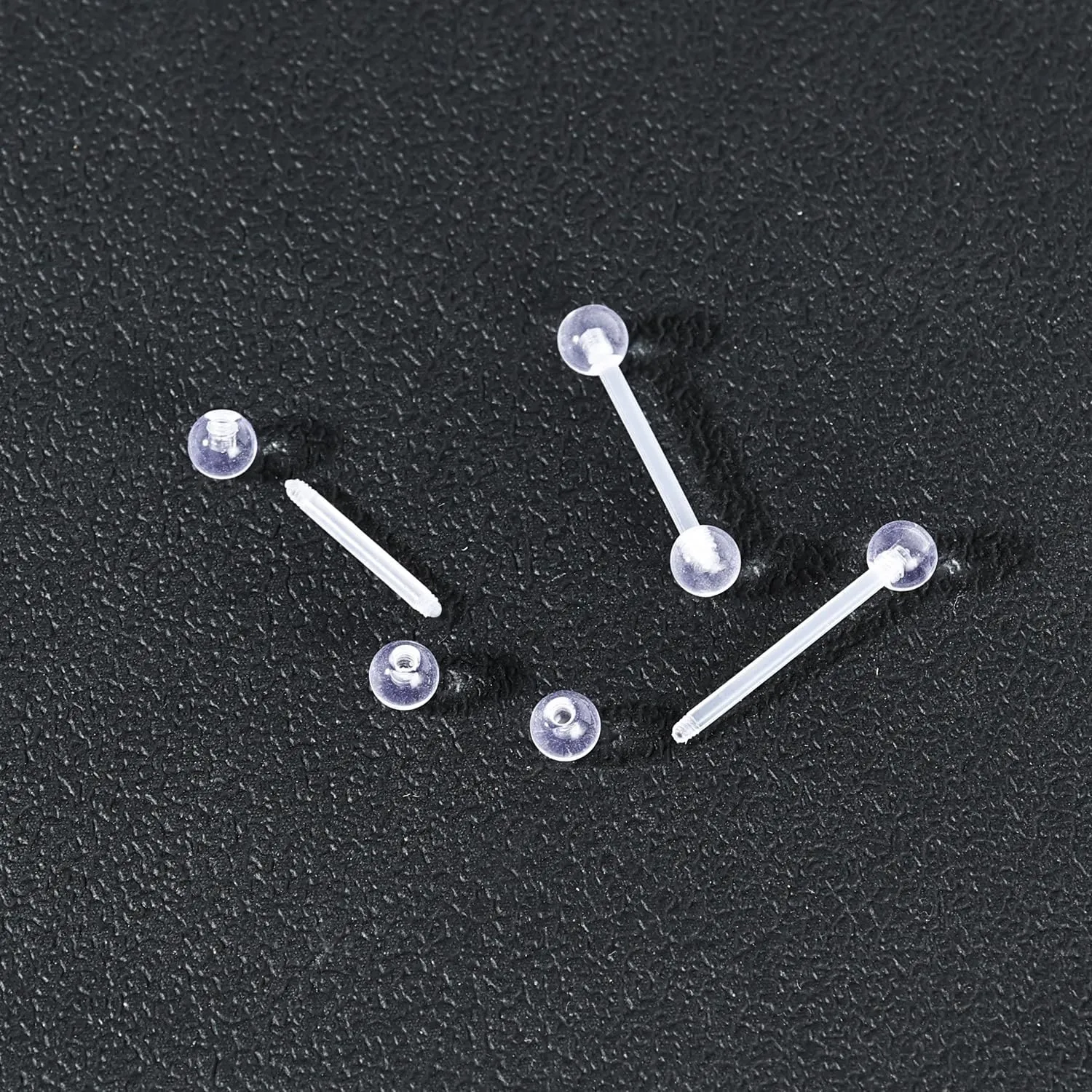 14G Clear Bioflex Flexible Acrylic Straight Bar Body Piercing Jewelry Tongue Rings Barbells Nipple Ring Retainer Piercing for Work, Pregnancy, MRI, Surgery & More, 12MM-38MM