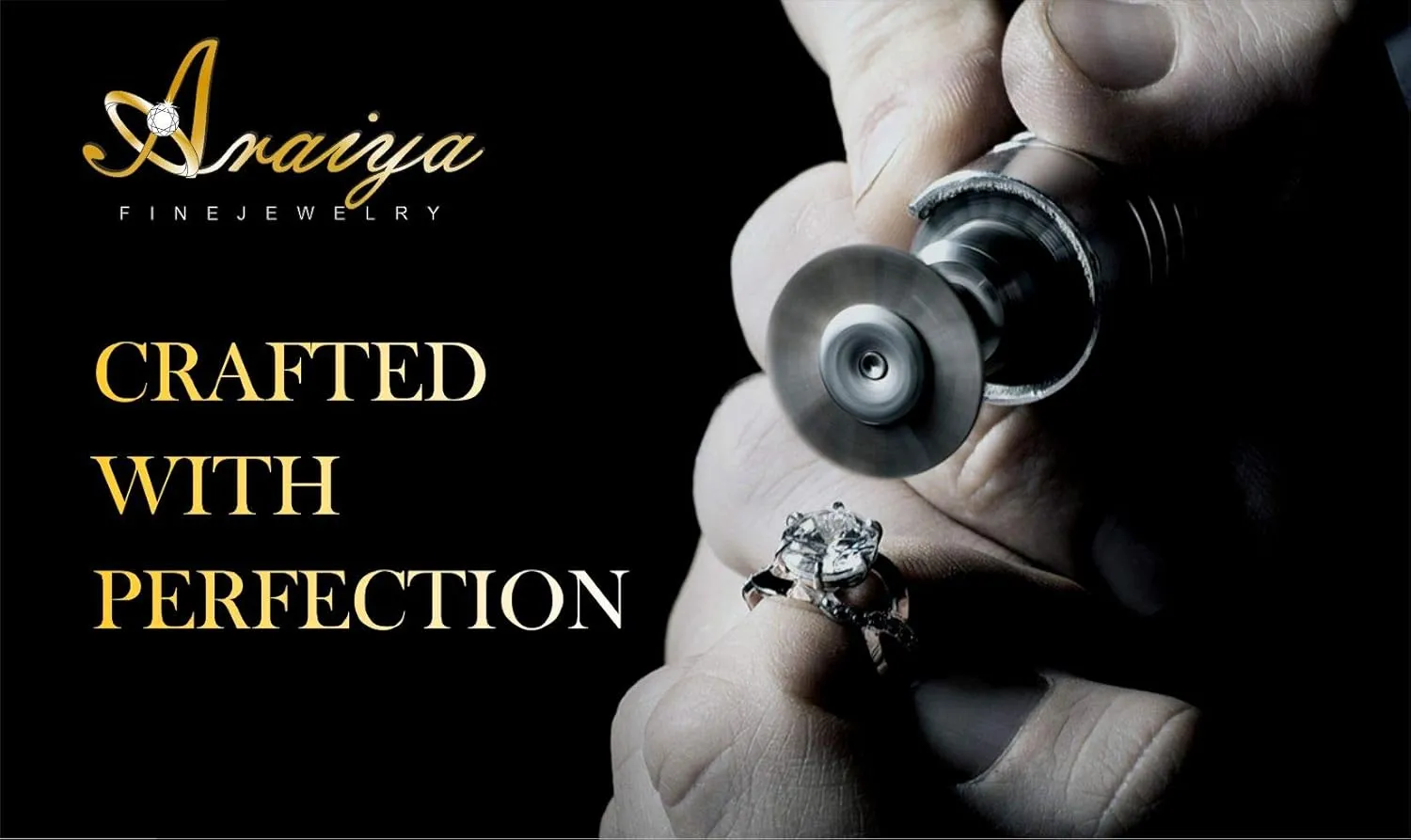 14K Gold Diamond Bypass Space Ring (1/6 cttw, I-J Color, I2-I3 Clarity)