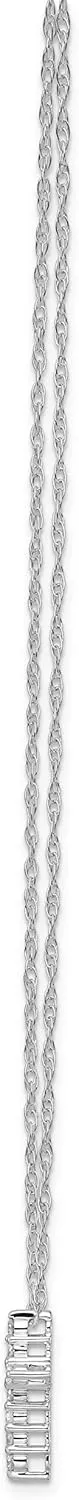 14K Gold Diamond Cross Pendant with Sterling Silver Chain Necklace (1/5 cttw, I-J Color, I2-I3 Clarity) 18"
