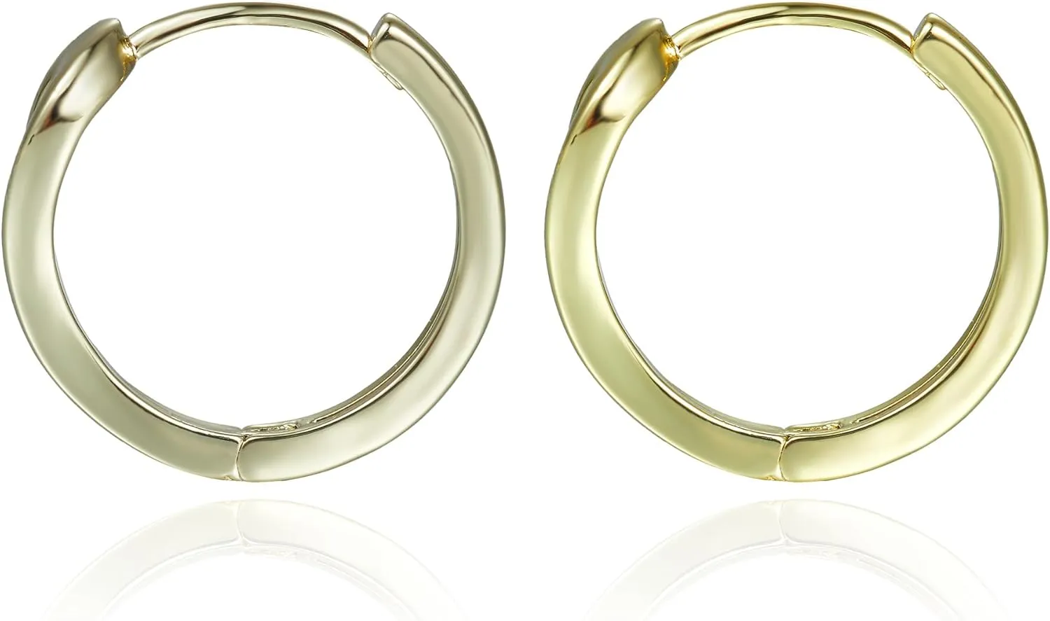 14k Gold Earrings for Women Hypoallergenic Earrings Lightweight Huggie Hoop Earrings Thick Hoop Earrings 14mm