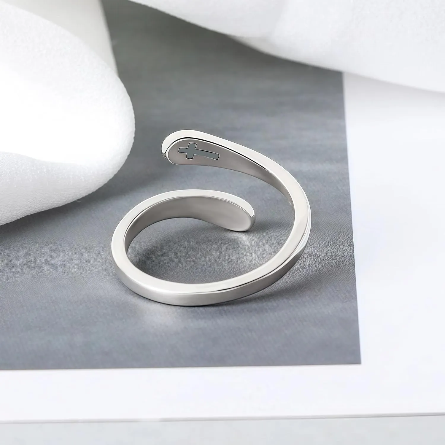 14K Gold Open Rings Trendy Adjustable Finger Rings Cubic Zirconia Ring Retro Sterling Silver Punk Ring Hip Pop Statement Ring Thumb Ring Stacking Ring Vintage Rings Jewelry for Women Men Birthday Gift