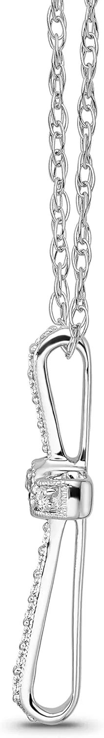 14K Gold or Silver Diamond Cross Pendant with Gold Plated Silver Rope Chain Necklace (1/4 cttw, I-J Color, I2-I3 Clarity) 18"