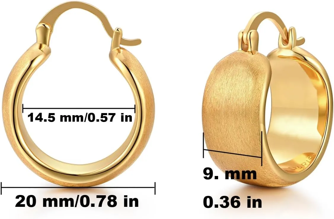 14K Gold Plated Earrings for Women Girls Dainty Pendant Earrings with 925 Sterling Silver Post Jewelry Gifts