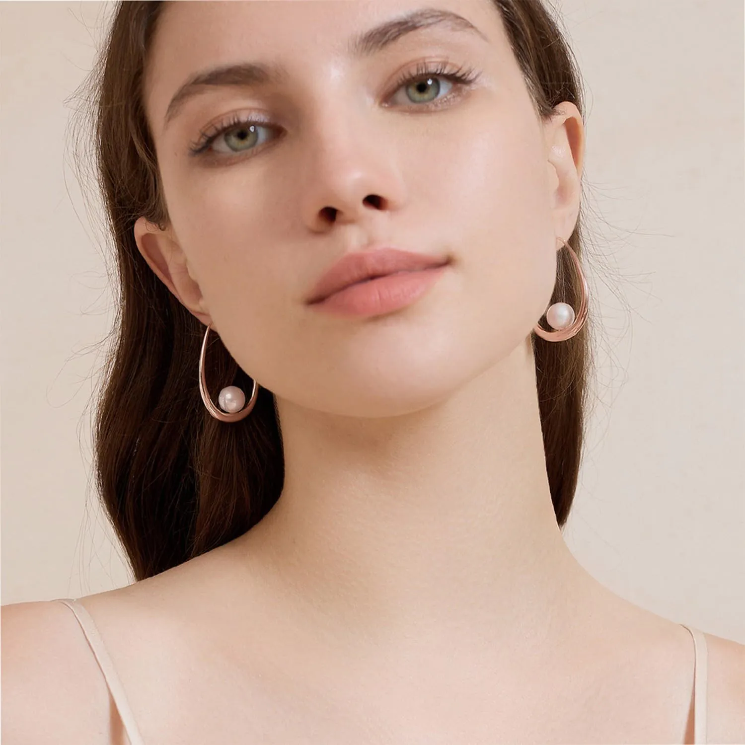 14k Gold Plated Lightweight Pearl Earrings,Trendy Jewelry,Teardrop Hoop Earrings for Women,Pearl Drop Earrings,Elegant Jewelry for Gifts