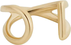 14k Yellow Gold Criss Cross Ear Cuff (one piece) | Made in Italy