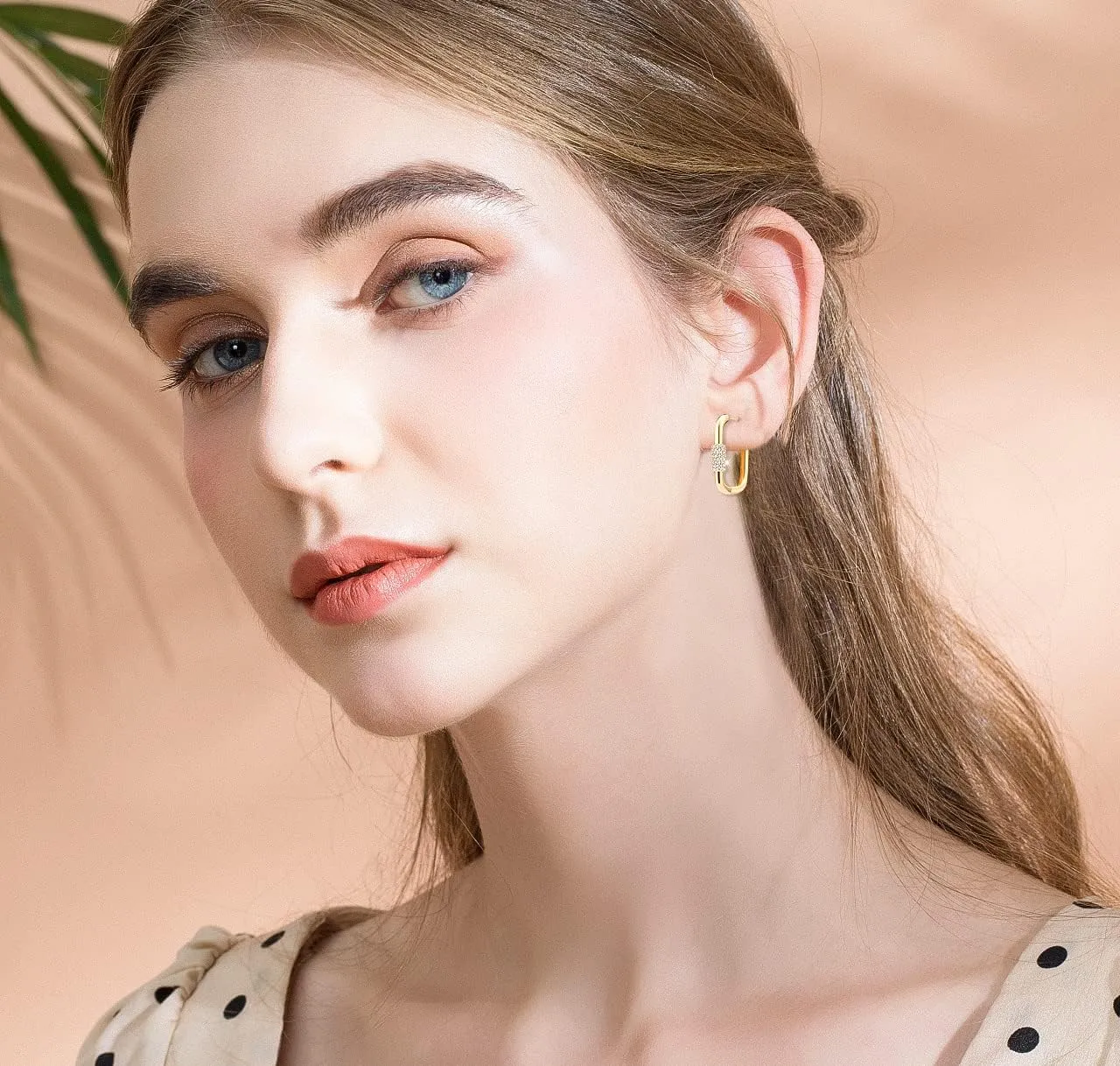18K Gold Plated Dainty U Shape Huggie Earring for Women, Cubic Zirconia O Huggie Hoop Earrings, Hypoallergenic, Gifting, Everyday Wear