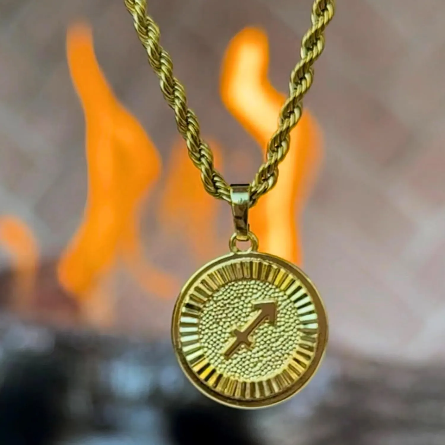 18k Gold Plated Zodiac Necklace & Pendant - Gold Necklace for Women & Men, Tarnish & Water Resistant, Birthday Gifts for Women & Men