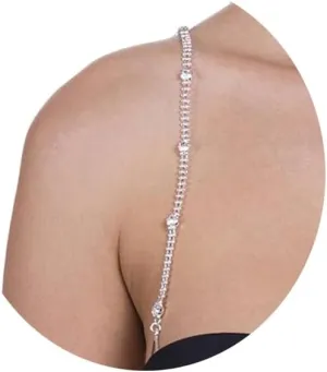 1Pair Luxury Rhinestone Shoulder Straps Jewelry Crystal Shoulder Strap Chain Rhinestone Underwear Chain Bridal Wedding Dress Bra Shoulder Chain Summer Body Accessories Jewelry for Women, M, metal,