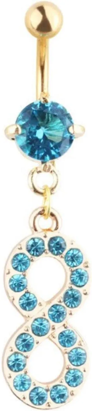 1pc Bohemia Navel Piercing Ring Belly Button Rings Crystal Zircon Dangle Piercing Barbell Holiday Beach Jewelry