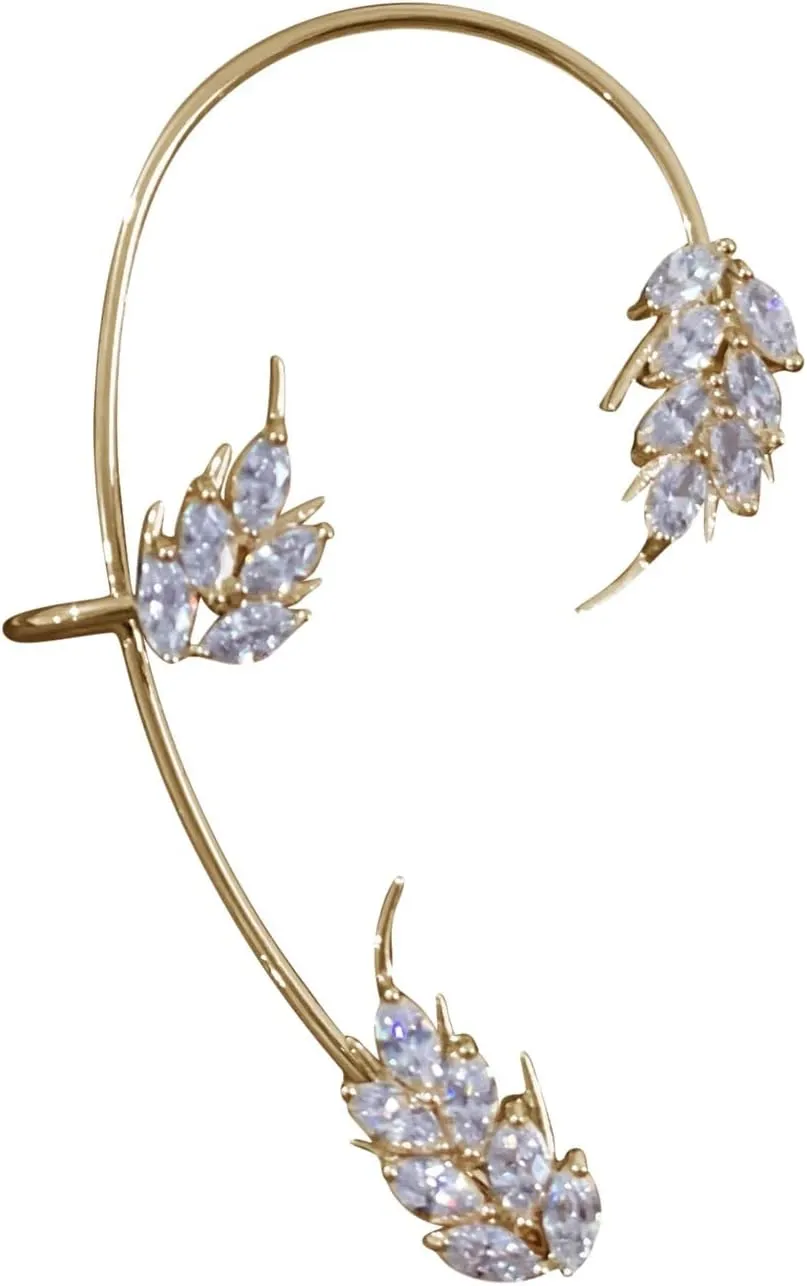 1PC Women Butterfly Ear Cuff Elegant Climber Wrap Around Earrings No Piercing Ear Clip