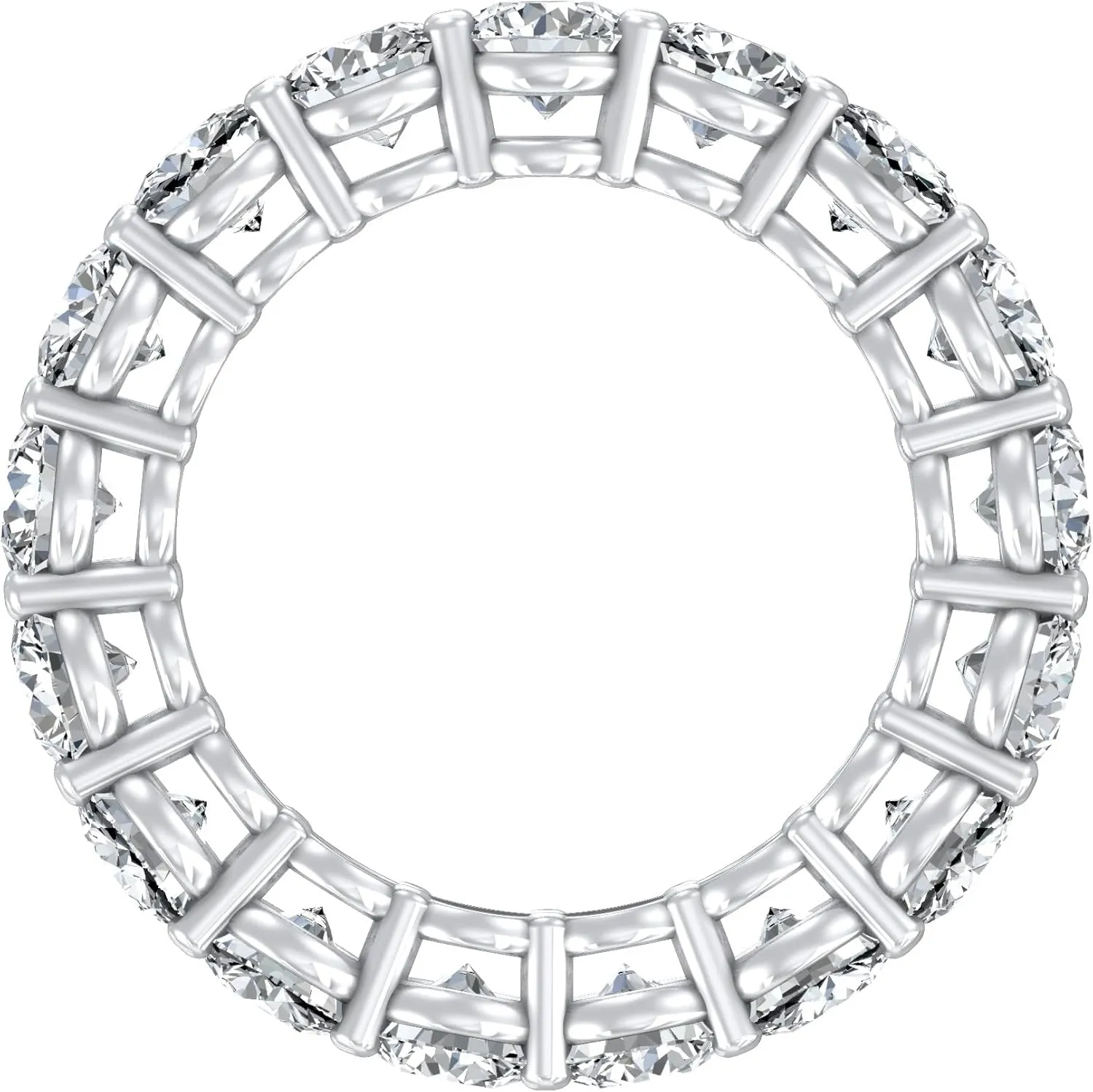 2 Carat to 5 Carat (CT. T.W.) Lab Grown Diamond Eternity Band Ring for Women |10K Yellow or White Gold Wedding Anniversary Band Ring | D-E Color and VS Clarity