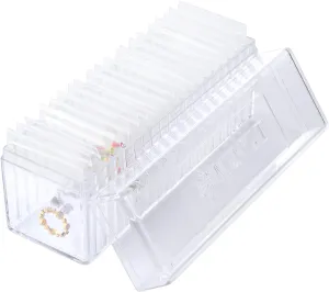 2 Pcs Large Acrylic Jewelry Box Organizer, 20 Pack Anti Tarnish Jewelry Bag, Girls Jewelry Case with Lid for Rings, Earrings and Necklaces