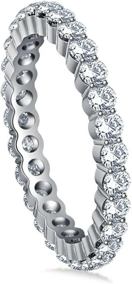 2.00 ct Ladies Round Cut Diamond Eternity Wedding Band in Platinum