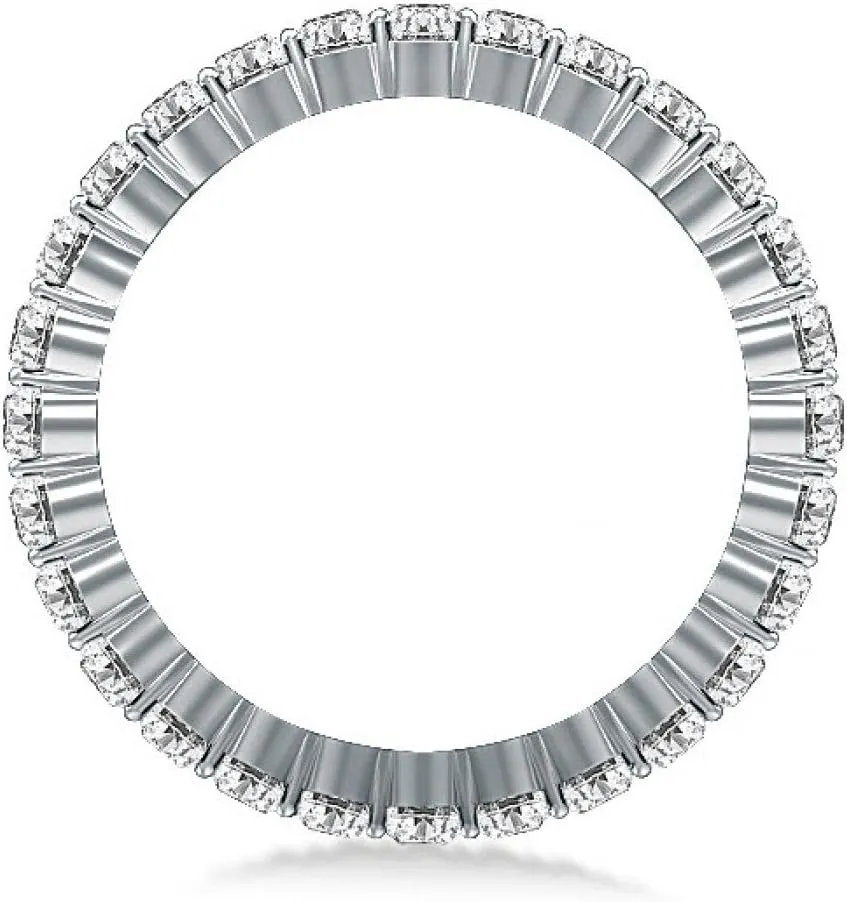 2.00 ct Ladies Round Cut Diamond Eternity Wedding Band in Platinum