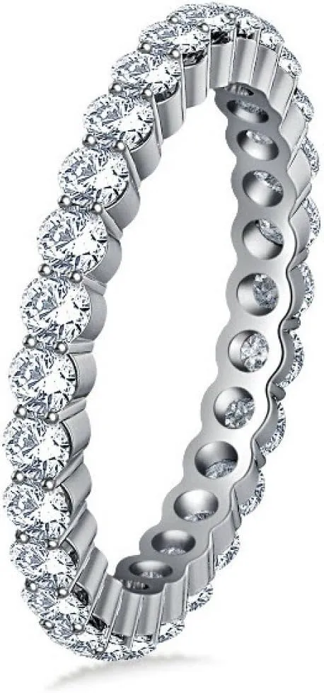 2.00 ct Ladies Round Cut Diamond Eternity Wedding Band in Platinum