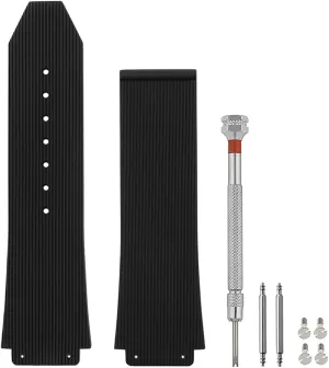 25mm Watch Band Compatible with Hublot Big Bang, Soft Silicone Rubber Replacement Wrist Strap for Hublot Big Bang Watch Straps