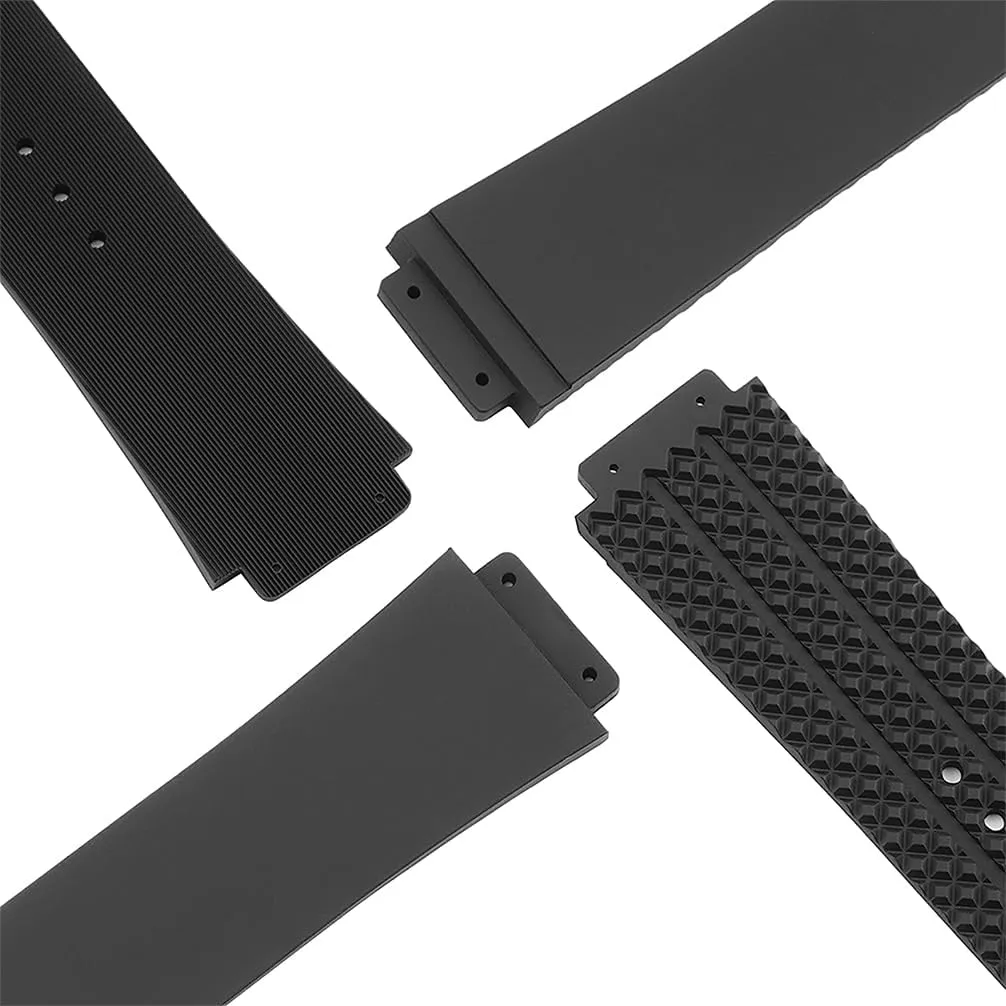 25mm Watch Band Compatible with Hublot Big Bang, Soft Silicone Rubber Replacement Wrist Strap for Hublot Big Bang Watch Straps