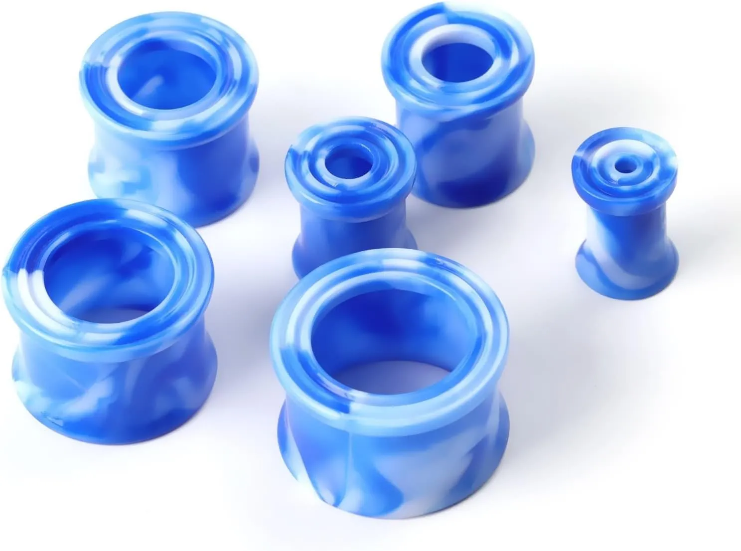 2PCS Acrylic Ear Stretcher Tunnels with Beautiful Pattern Ear Gauges Expander Stretcher Ear Piercing Jewelry