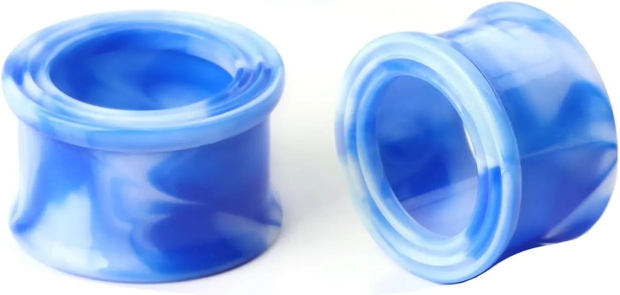 2PCS Acrylic Ear Stretcher Tunnels with Beautiful Pattern Ear Gauges Expander Stretcher Ear Piercing Jewelry