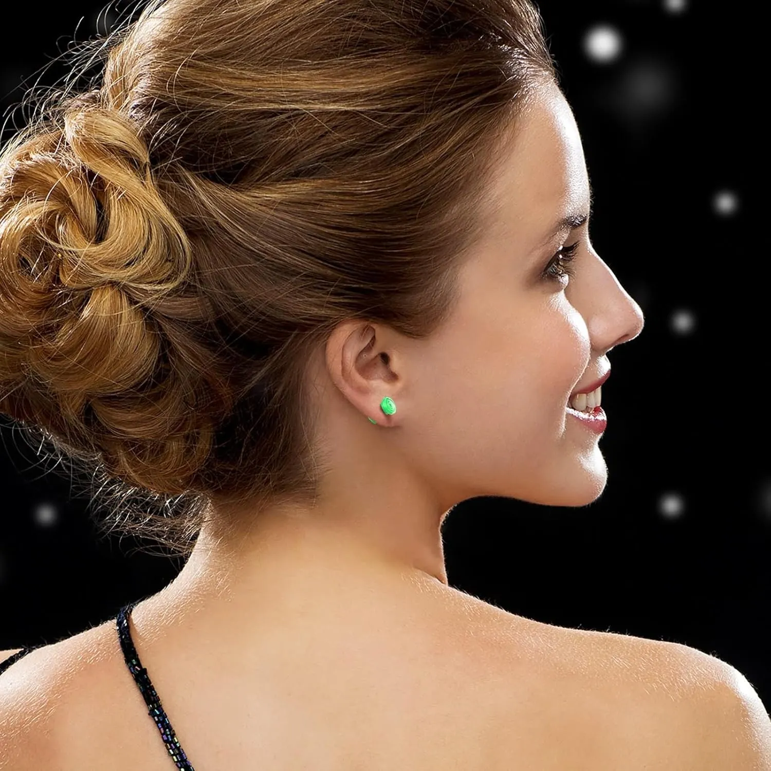 2PCS Acrylic Ear Tunnels and Plugs with Beautiful Pattern Expander Stretcher Piercing Jewelry