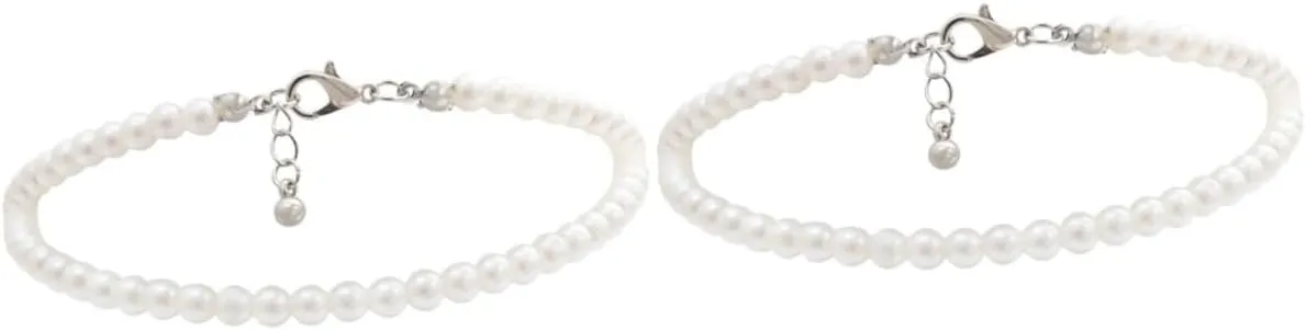 2pcs Boho Women Ankle Chain Foot Chain Match Anklet Artificial Handmade Elegant Anklet Ankle Decoration