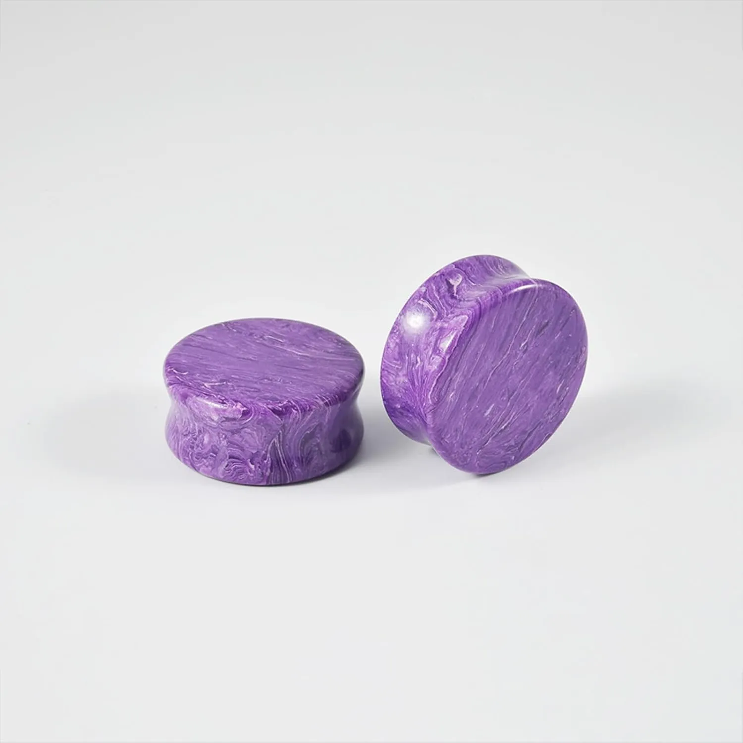 2PCS Ear Tunnels and Plugs Unique Pattern Stone Tunnel Ear Stretching Plug Gauge Body Piercing Jewelry