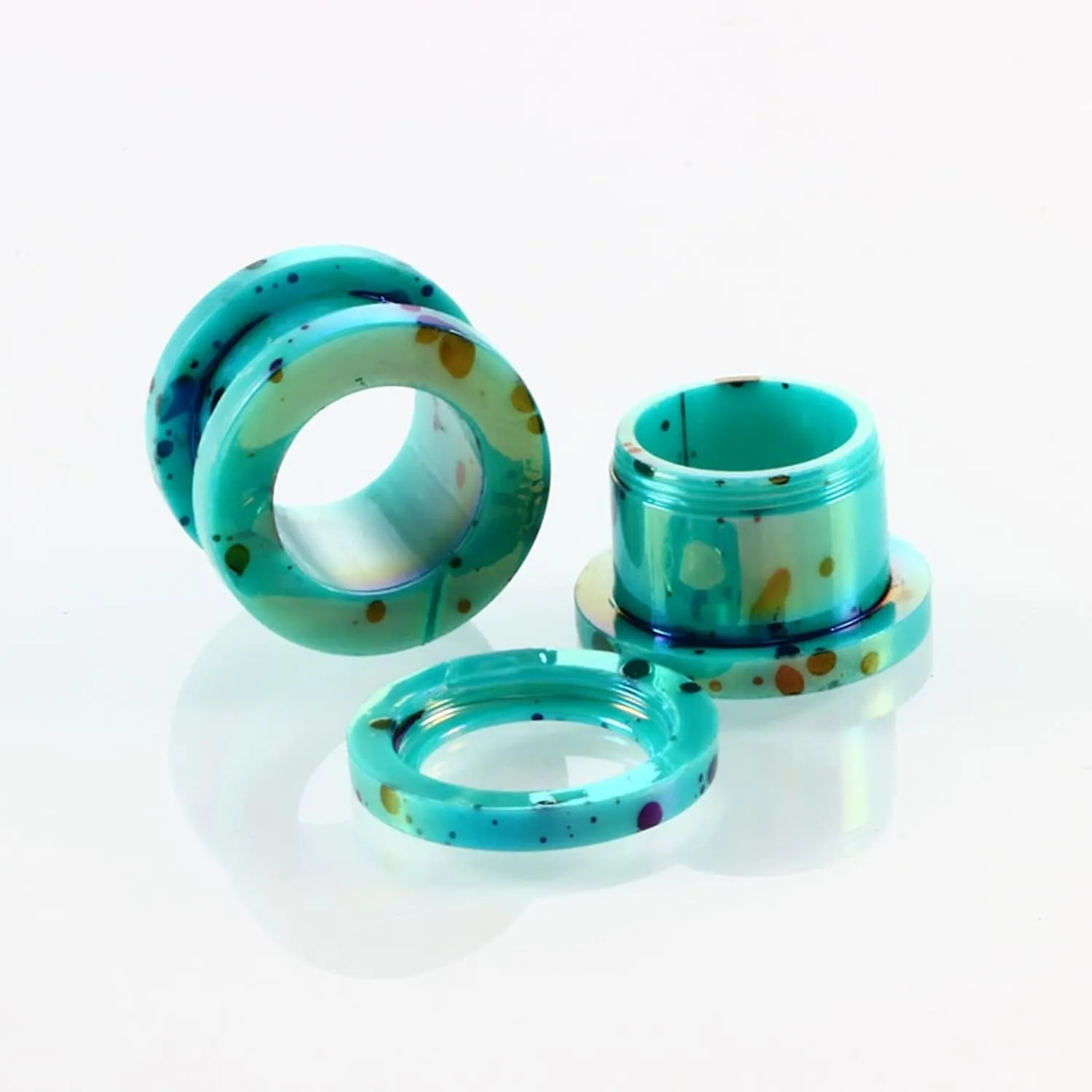 2PCS Ear Weights, Mens Acrylic Gauges for Ears Ear Gauges Stretching Hoop With Dot Pattern Ear Expander Mens Gifts Unique