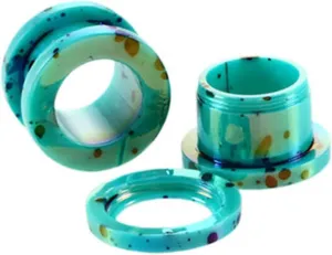 2PCS Ear Weights, Mens Acrylic Gauges for Ears Ear Gauges Stretching Hoop With Dot Pattern Ear Expander Mens Gifts Unique