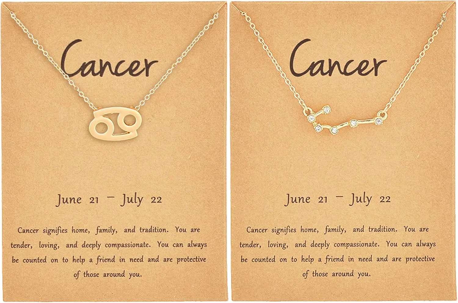 2Pcs Gold Zodiac Necklace Set 12 Constellation Moon Pendant Necklace Zodiac Jewelry Gifts