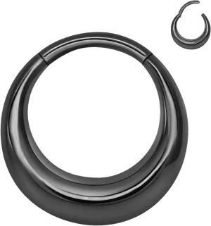 316L Stainless Steel Septum Rings Hoop for Women, 16G Stainless Steel Earrings Segment Nose Rings for Men, Cartilage Clicker Hoop for Helix, Rook, Daith, Tragus Earrings Hypoallergenic