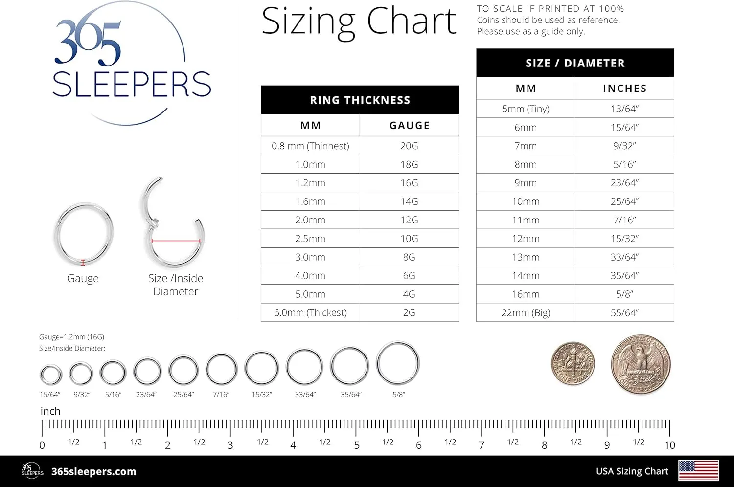 365 SLEEPERS 2PCS Titanium Implant Grade 18G Septum Jewelry Hinged Segment Ring Body Piercing Hoop Lip Rings Helix Cartilage Rook Sleeper Earrings Nickel Free Hypoallergenic 6mm  13mm