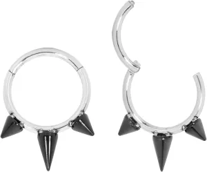 365 Sleepers 316L Surgical Steel Hypoallergenic 16G Spike Septum Jewelry Hinged Segment Ring Body Piercing Hoop Lip Rings Helix Cartilage Rook Sleeper Earrings 8mm  10mm