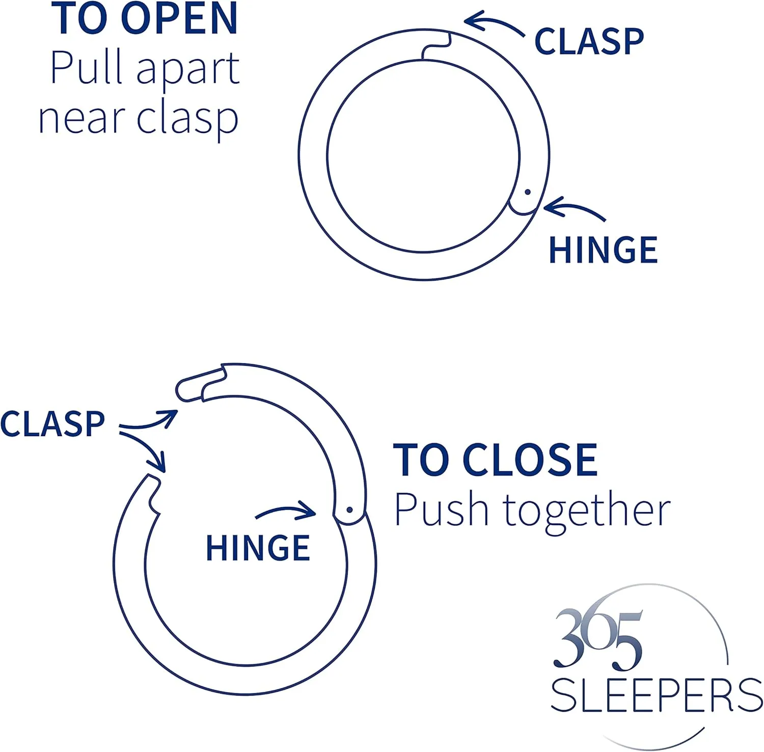 365 Sleepers 316L Surgical Steel Hypoallergenic 16G Tear Drop Septum Jewelry Hinged Segment Ring Body Piercing Hoop Lip Rings Helix Cartilage Rook Sleeper Earrings 8mm  10mm