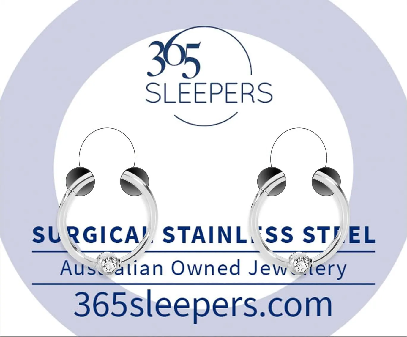 365 Sleepers 316L Surgical Steel Hypoallergenic 18G Gem BCR Ball Closure Septum Jewelry Hinged Segment Ring Body Piercing Hoop Lip Rings Helix Cartilage Rook Sleeper Earrings 6mm  10mm