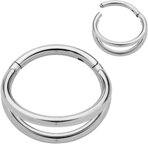 365 Sleepers Titanium Implant Grade 16G Double Septum Jewelry Hinged Segment Ring Body Piercing Hoop Lip Rings Helix Cartilage Rook Sleeper Earrings 8mm  12mm