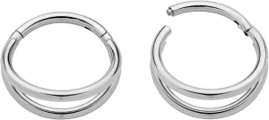 365 Sleepers Titanium Implant Grade 16G Double Septum Jewelry Hinged Segment Ring Body Piercing Hoop Lip Rings Helix Cartilage Rook Sleeper Earrings 8mm  12mm