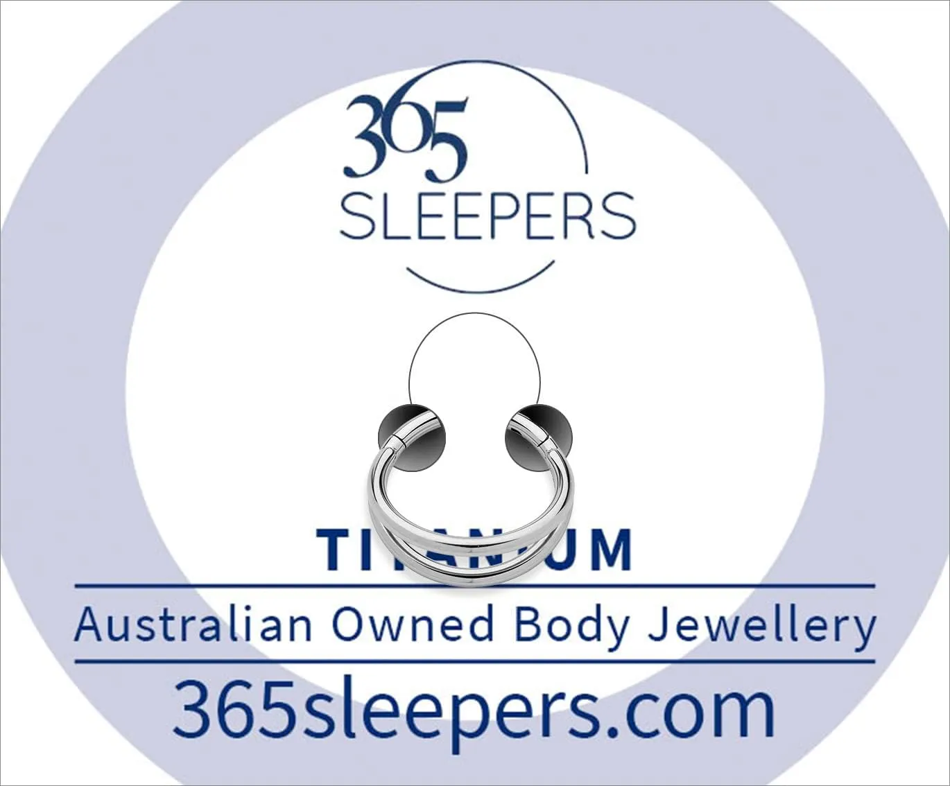 365 Sleepers Titanium Implant Grade 16G Double Septum Jewelry Hinged Segment Ring Body Piercing Hoop Lip Rings Helix Cartilage Rook Sleeper Earrings 8mm  12mm
