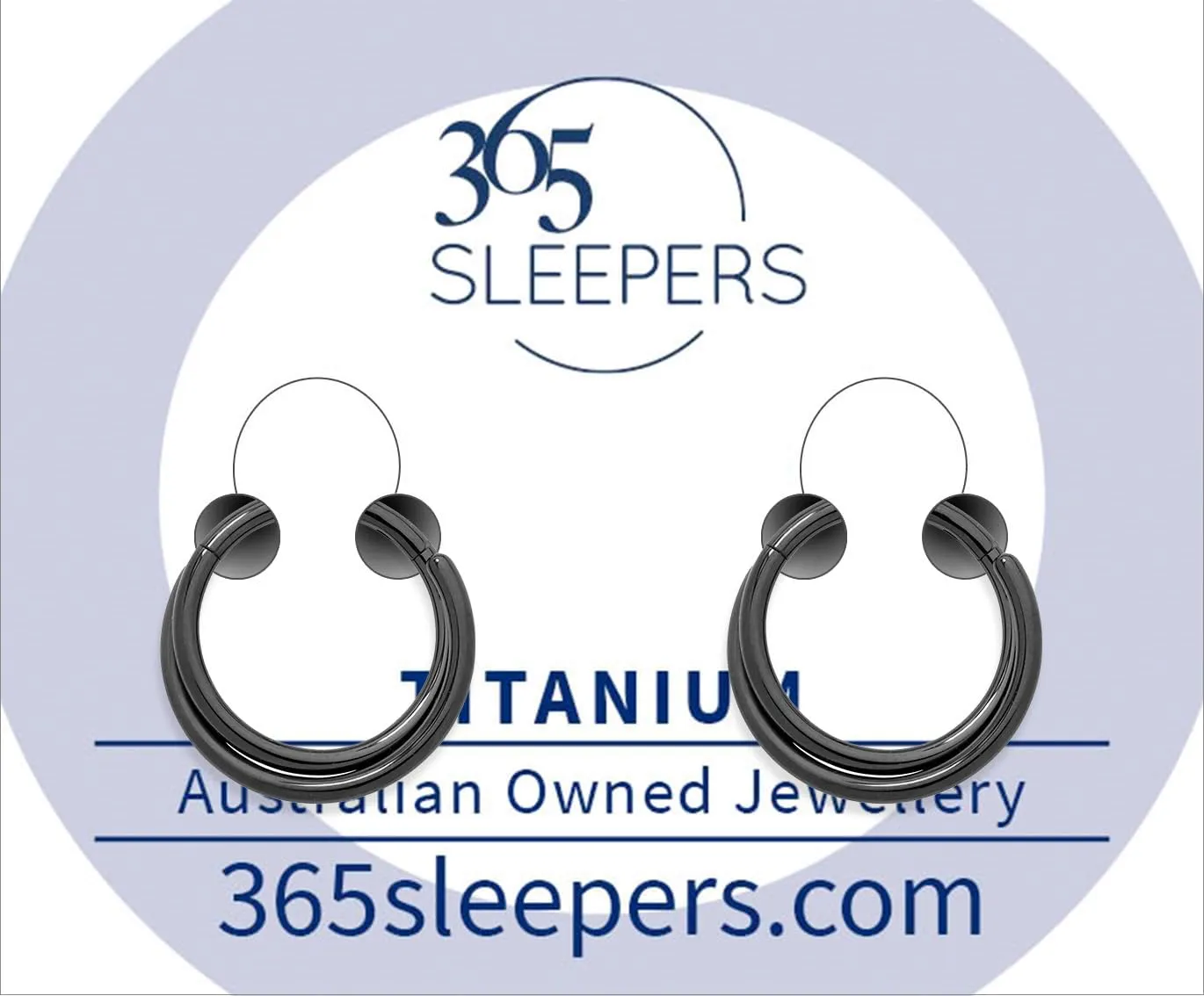 365 Sleepers Titanium Implant Grade 16G Double Twist Septum Jewelry Hinged Segment Ring Body Piercing Hoop Lip Rings Helix Cartilage Rook Sleeper Earrings 8mm  10mm