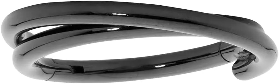 365 Sleepers Titanium Implant Grade 16G Double Twist Septum Jewelry Hinged Segment Ring Body Piercing Hoop Lip Rings Helix Cartilage Rook Sleeper Earrings 8mm  10mm