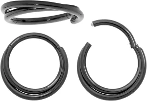 365 Sleepers Titanium Implant Grade 16G Double Twist Septum Jewelry Hinged Segment Ring Body Piercing Hoop Lip Rings Helix Cartilage Rook Sleeper Earrings 8mm  10mm