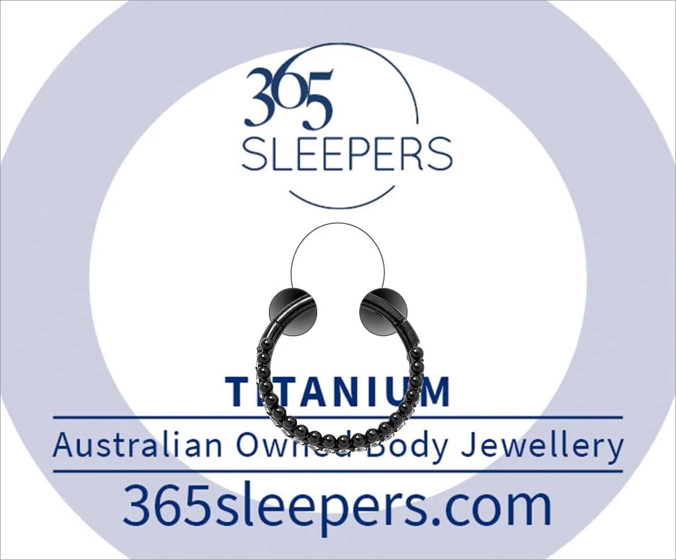 365 Sleepers Titanium Implant Grade 16G Triple Row Gem Septum Jewelry Hinged Segment Ring Body Piercing Hoop Lip Rings Helix Cartilage Rook Sleeper Earrings 8mm  10mm