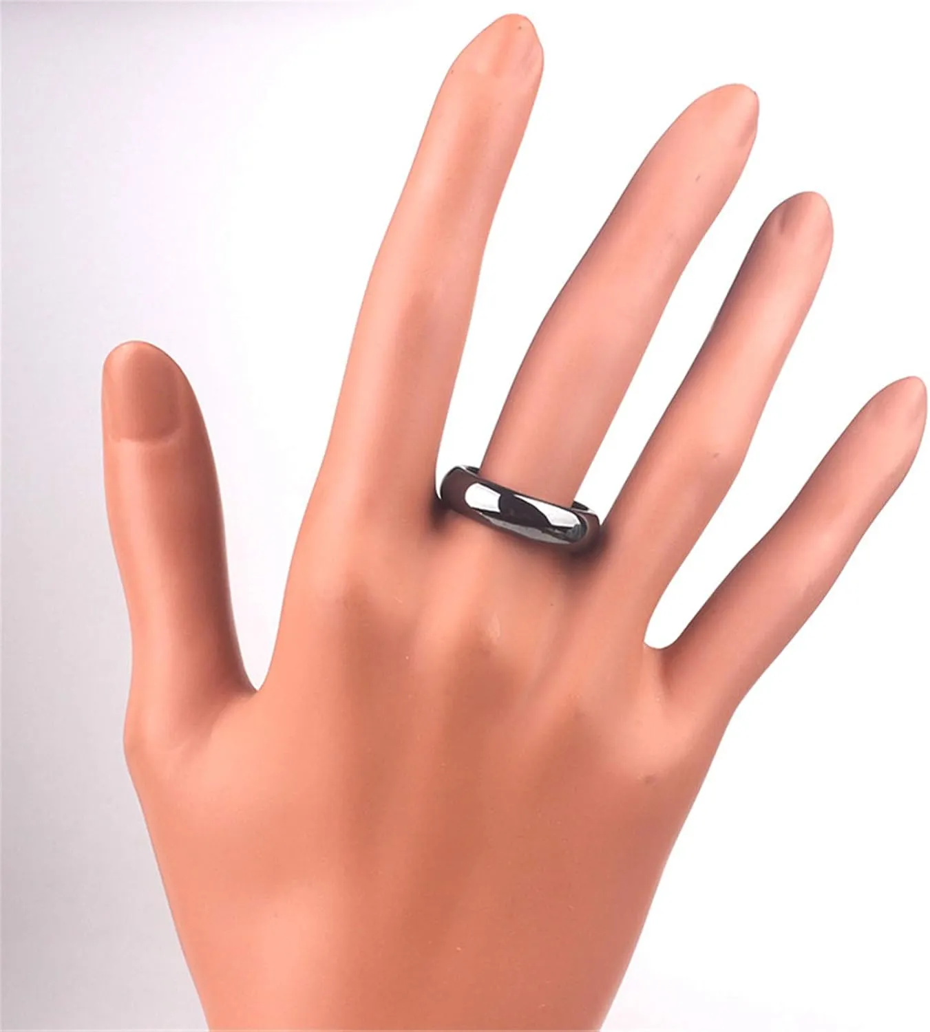 3Pcs Black Hematite Stone Ring Absorb Negative Energy Anxiety Balance Chakra Ring for Women Men Lover Friend Friendship Unisex Jewelry Gift