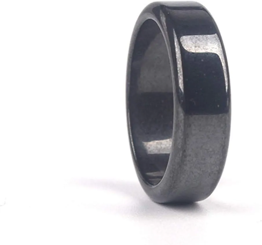 3Pcs Black Hematite Stone Ring Absorb Negative Energy Anxiety Balance Chakra Ring for Women Men Lover Friend Friendship Unisex Jewelry Gift