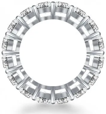 5.00 ct Ladies Round Cut Diamond Eternity Wedding Band in Platinum